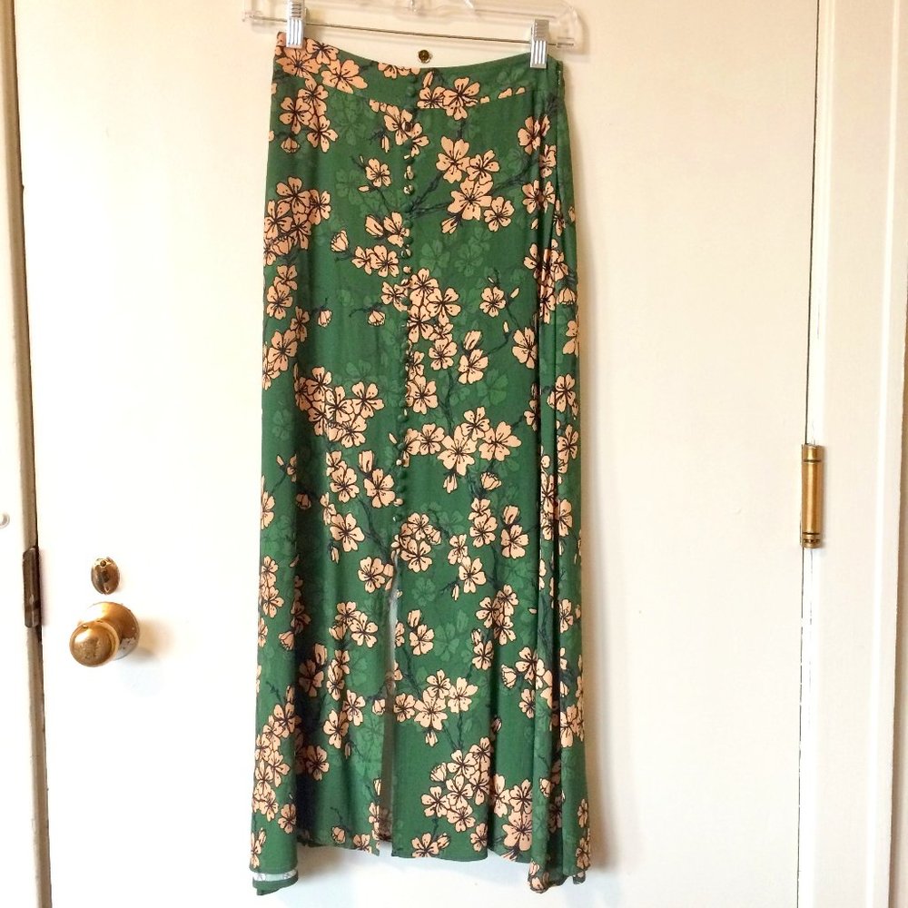 Kachel x Anthropologie Button-Front Nora Midi Ski